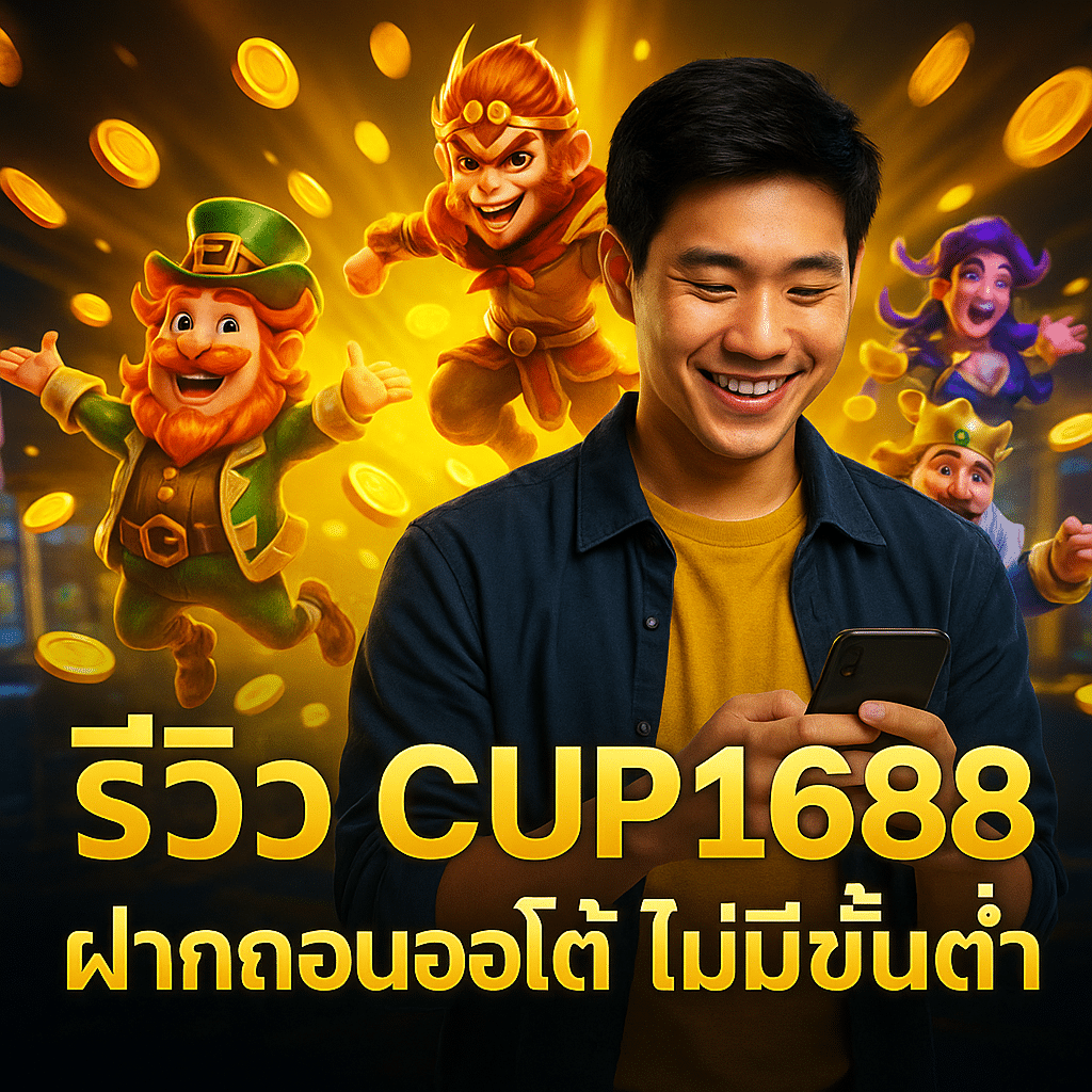 รีวิว CUP1688 ฝากถอนออโต้ ไม่มีขั้นต่ำ